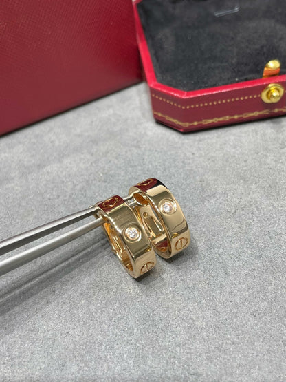[Lunabriance]LOVE 5.5MM 1 DIAMOND EARRINGS