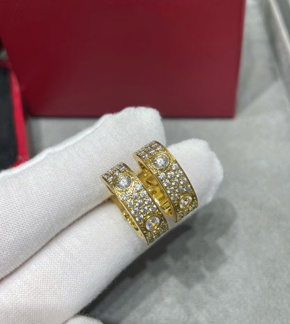 [Lunabriance]LOVE 5.5MM DIAMOND PAVED EARRINGS