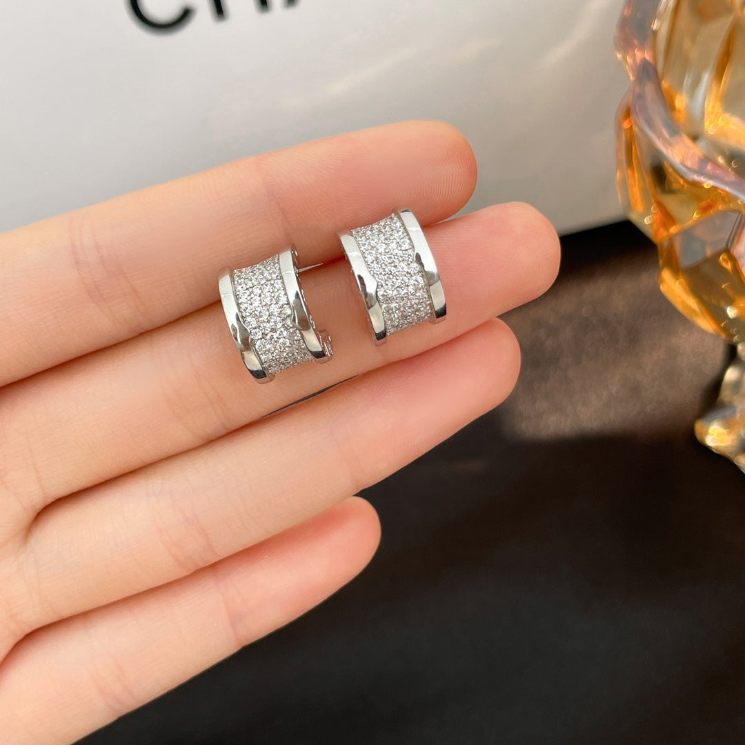 [Lunabriance]ZERO 1 DIAMOND PAVED EARRINGS