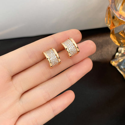 [Lunabriance]ZERO 1 DIAMOND PAVED EARRINGS