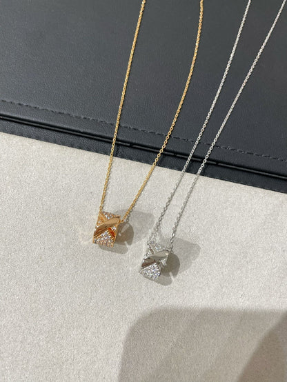 [Lunabriance]LIENS EVIDENCE DIAMOND PAVED NECKLACE