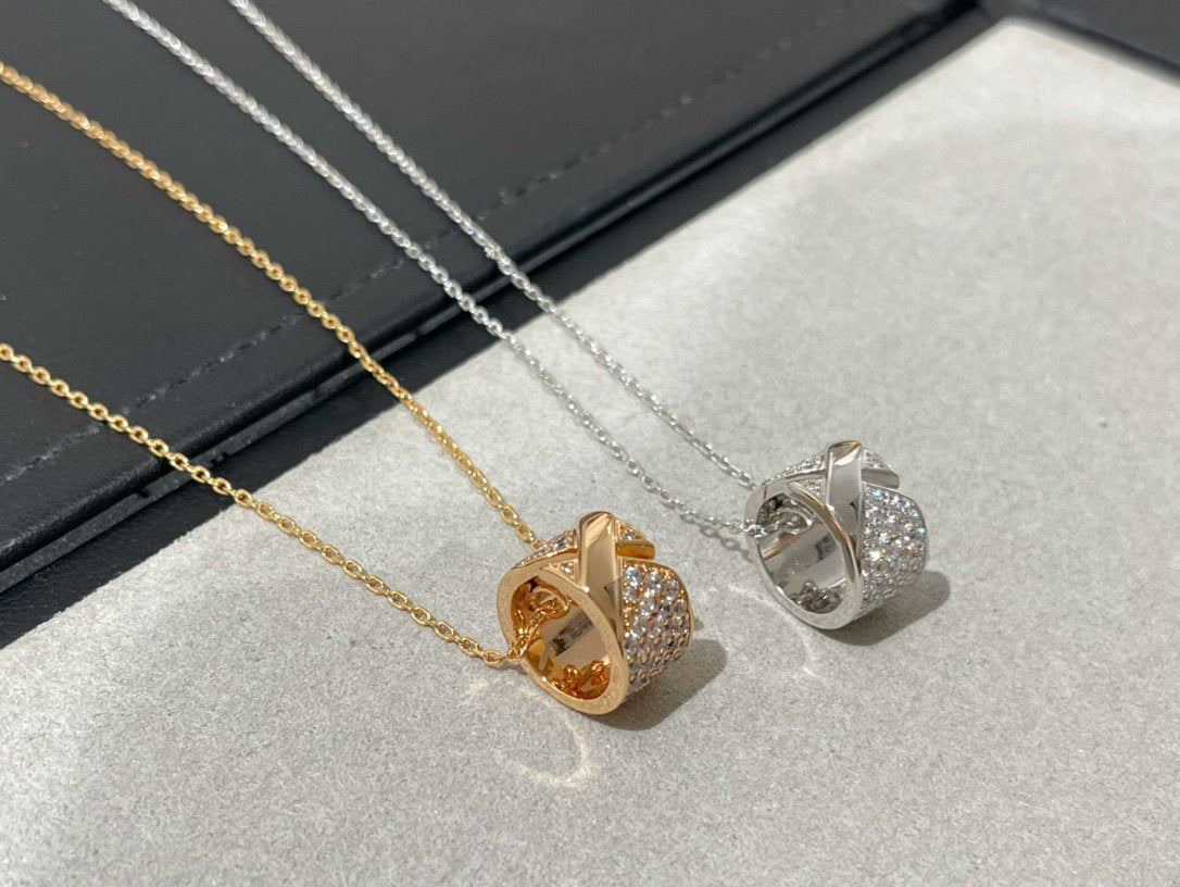 [Lunabriance]LIENS EVIDENCE DIAMOND PAVED NECKLACE