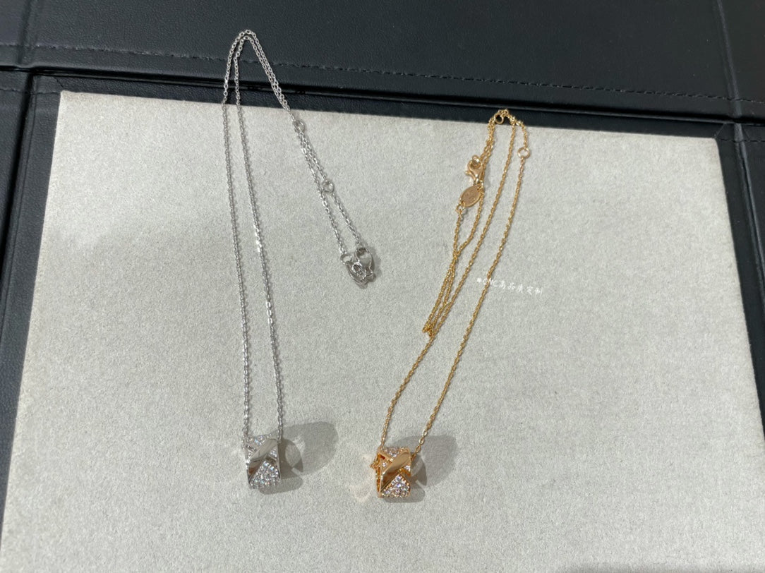 [Lunabriance]LIENS EVIDENCE DIAMOND PAVED NECKLACE