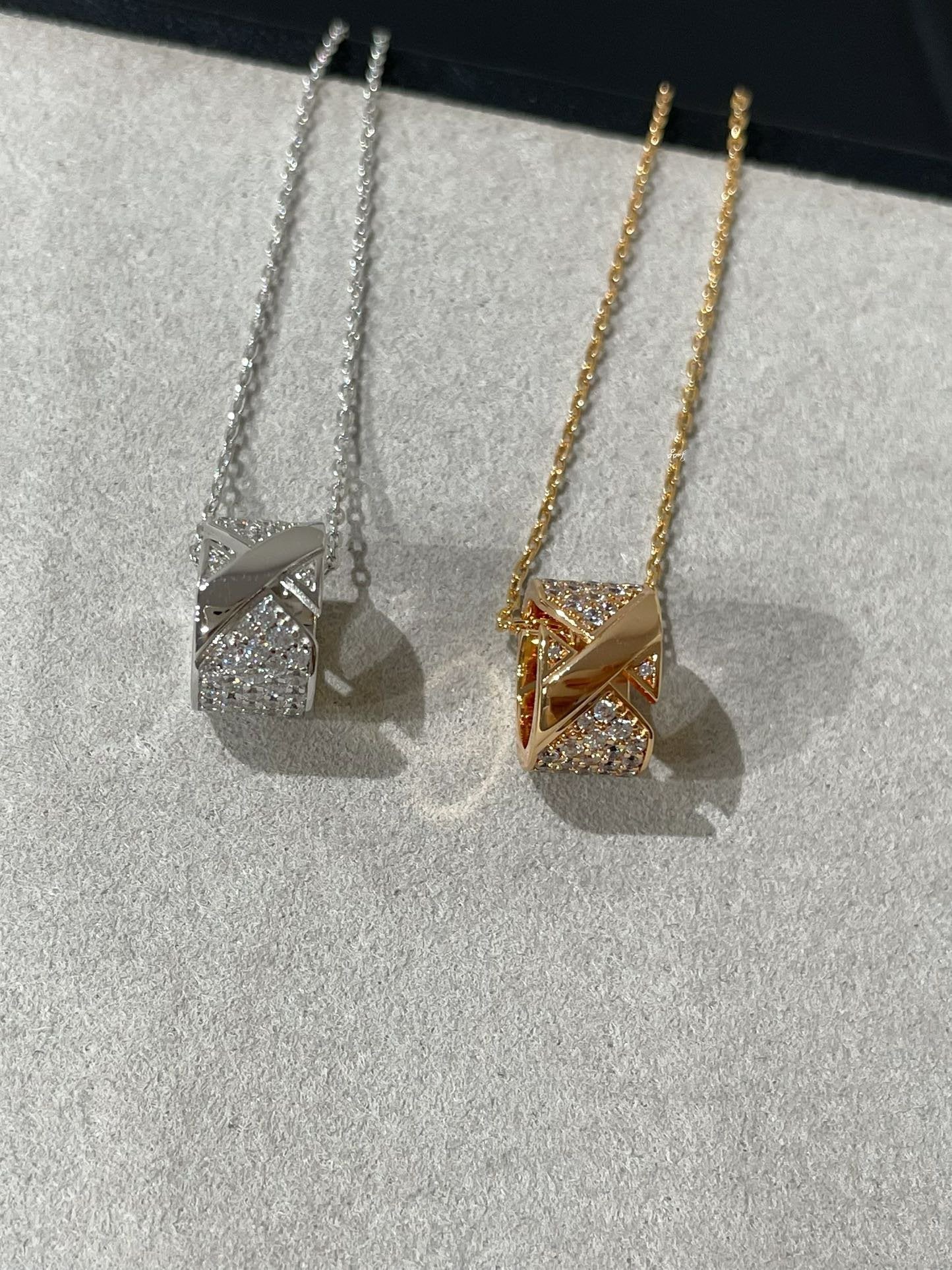 [Lunabriance]LIENS EVIDENCE DIAMOND PAVED NECKLACE