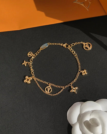 [Lunabriance]BLOOMING PINK GOLD MOP BRACELET