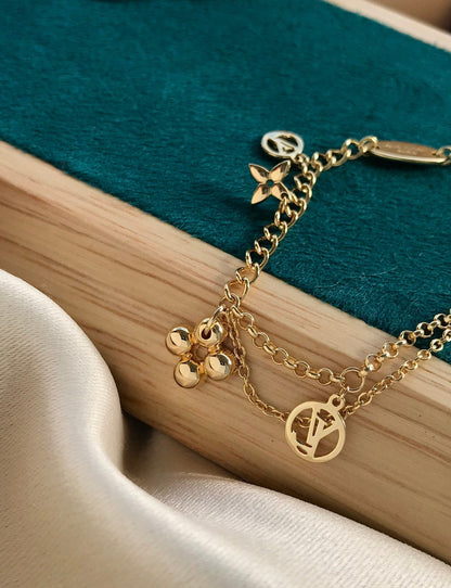 [Lunabriance]BLOOMING PINK GOLD MOP BRACELET