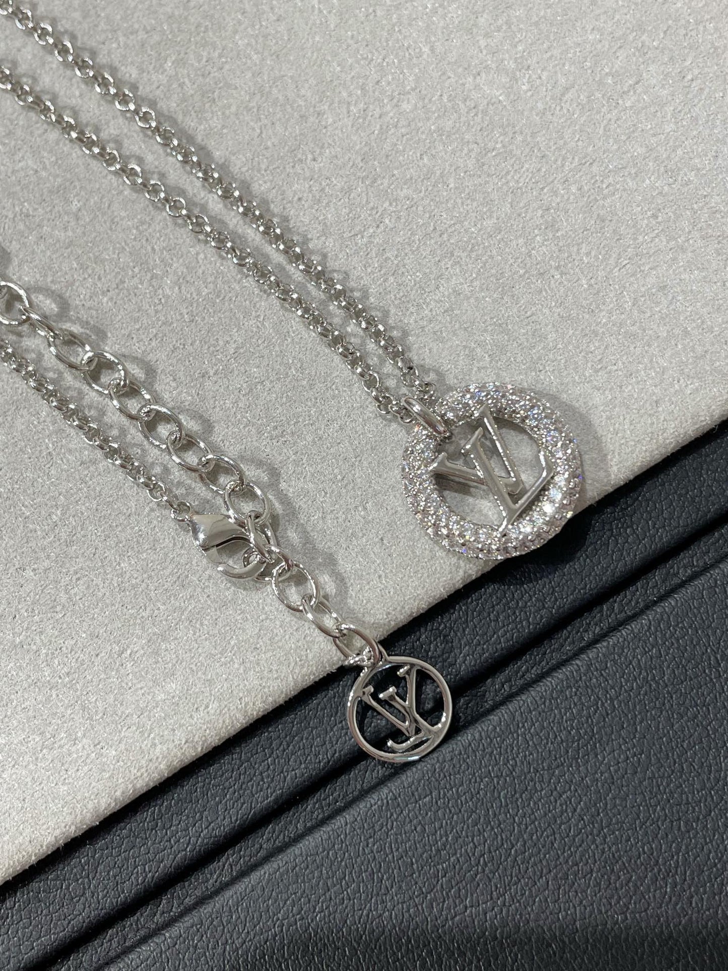 [Lunabriance]BY NIGHT DIAMOND PAVED NECKLACE