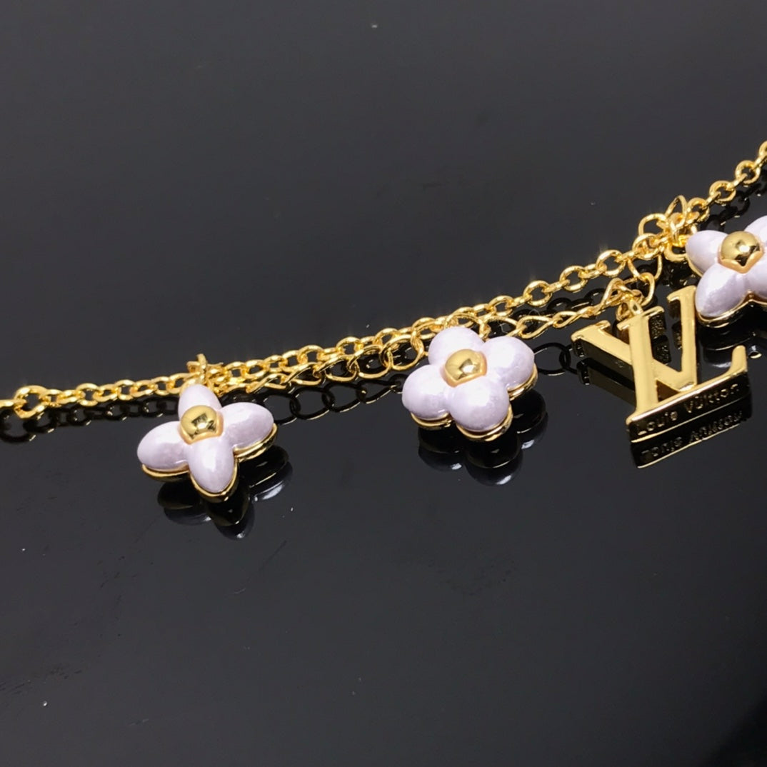 [Lunabriance]LOGO 6 MOTIF STAR AND SUN GOLD BRACELET