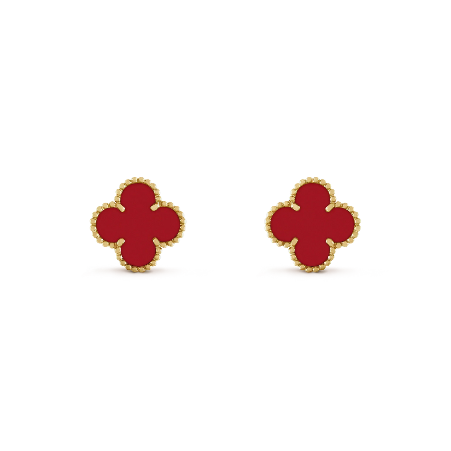 [Lunabriance]CLOVER MINI 9.5MM CARNELIAN EARRINGS