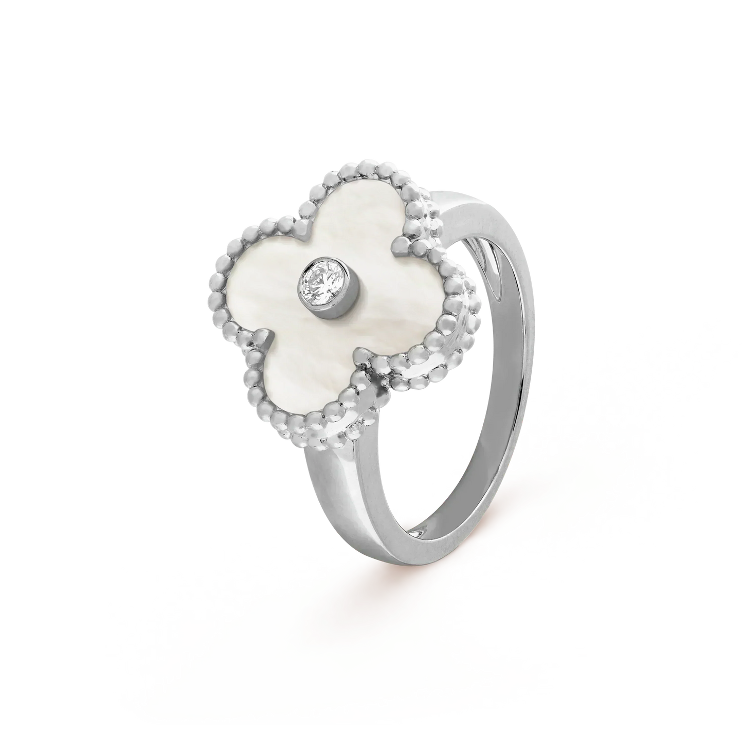 [Lunabriance]CLOVER SILVER MOP DIAMOND RING