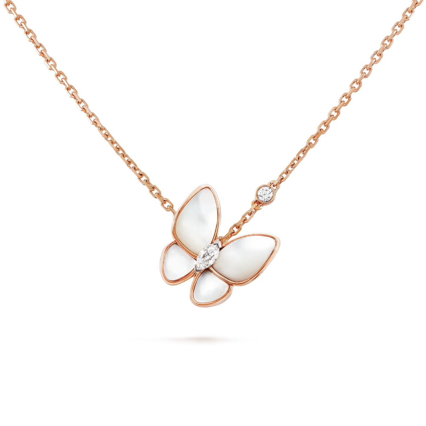 [Lunabriance]BUTTERFLY MOP DIAMOND NECKLACE