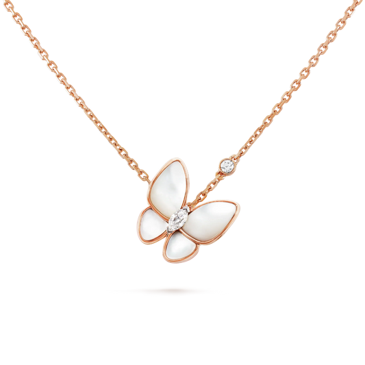 [Lunabriance]BUTTERFLY MOP DIAMOND NECKLACE
