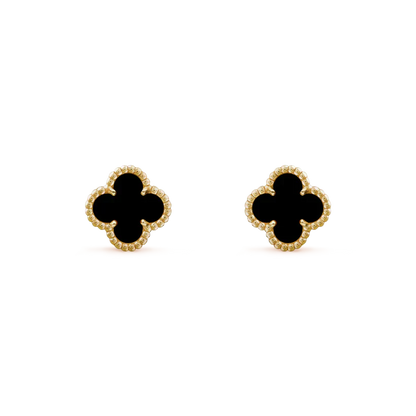 [Lunabriance]CLOVER MINI 9.5MM BLACK MOP EARRINGS