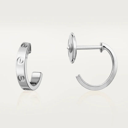 [Lunabriance]LOVE EARRINGS 2.65MM SILVER