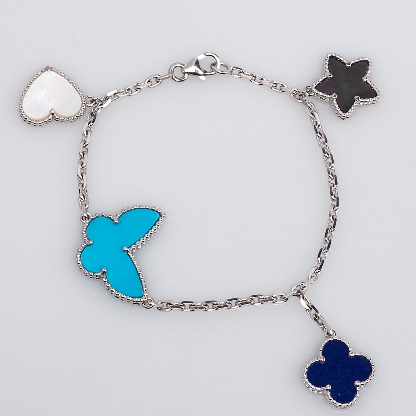 [Lunabriance]LUCKY SPRING SILVER BRACELET 4 MOTIF