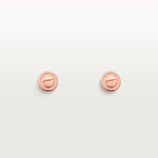 [Lunabriance]LOVE EARRINGS PINK GOLD 10MM