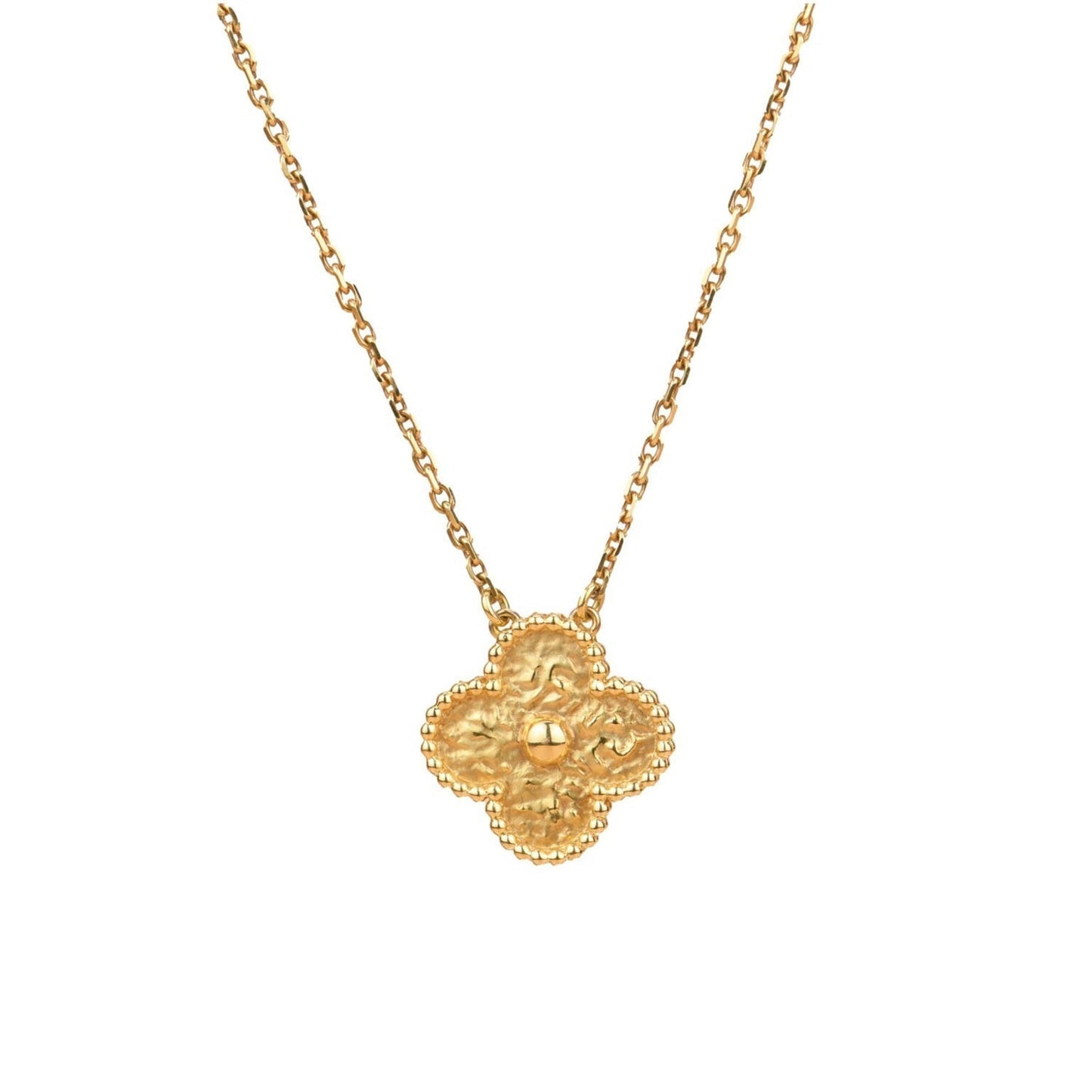 [Lunabriance]CLOVER 15MM  BRONZING NECKLACE