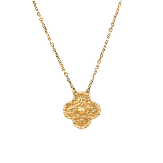 [Lunabriance]CLOVER 15MM  BRONZING NECKLACE
