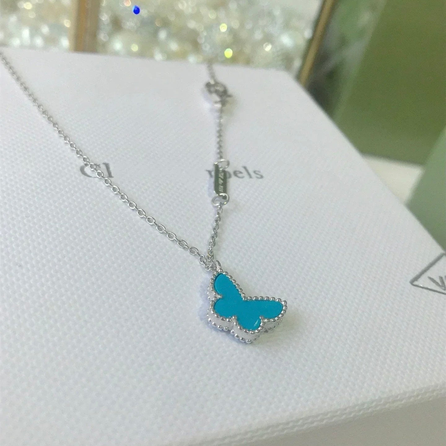 [Lunabriance]BUTTERFLY TURQUOISE BUTTERFLY BRACELET SILVER