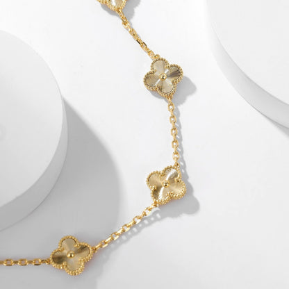 [Lunabriance]CLOVER 10 MOTIFS LASER NECKLACE