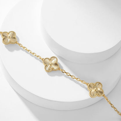 [Lunabriance]CLOVER 10 MOTIFS LASER NECKLACE