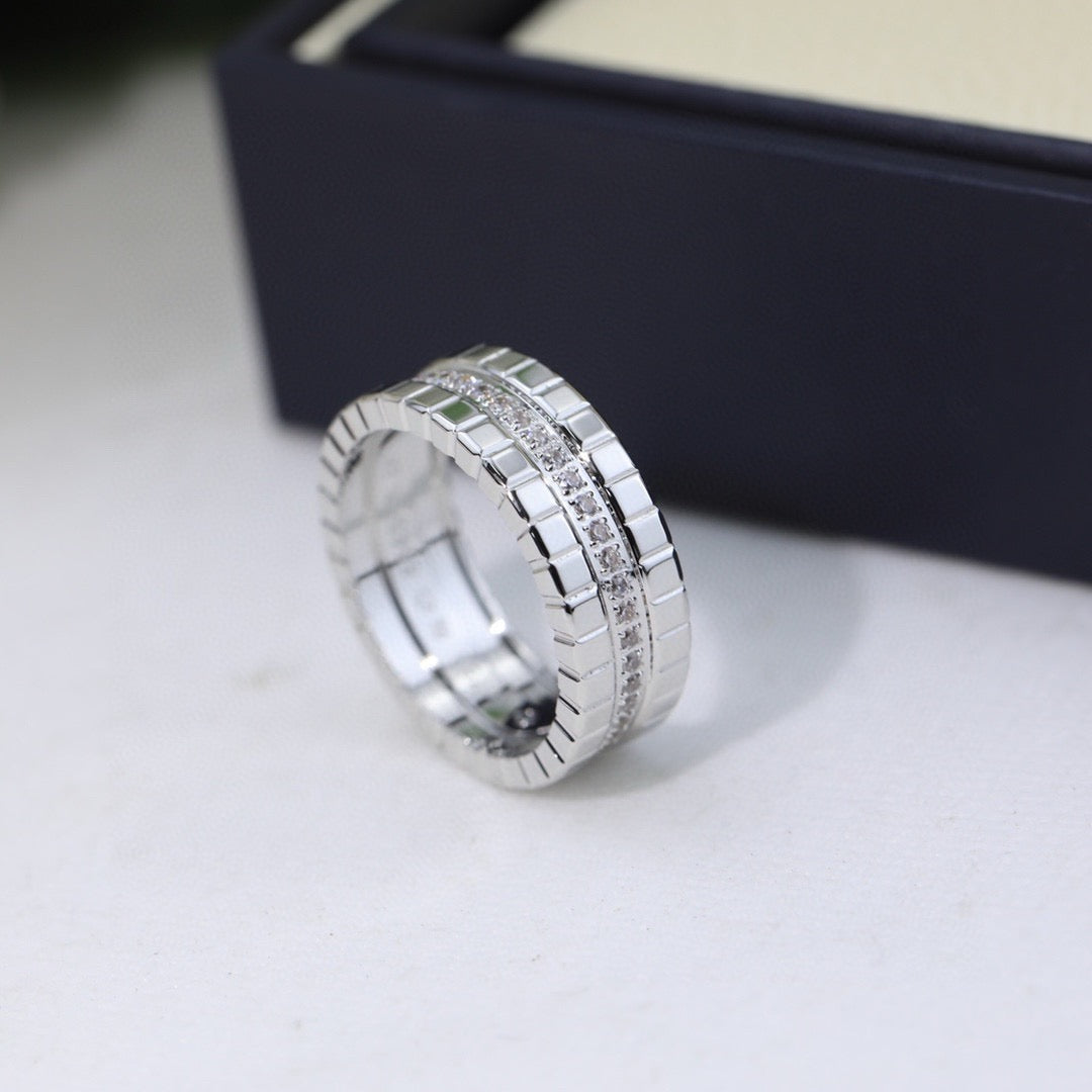 [Lunabriance]ICE CUBE RING WITH DIAMONDS