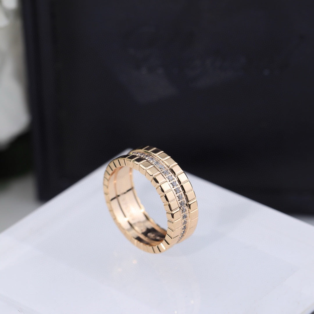 [Lunabriance]ICE CUBE RING WITH DIAMONDS
