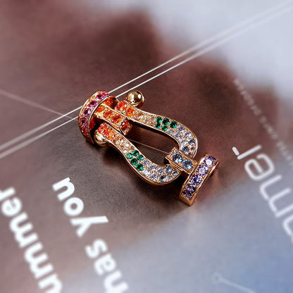 [Lunabriance]FORCE LARGE HORSESHOE  COLORED DIAMOND BRACELET ROSE GOLD
