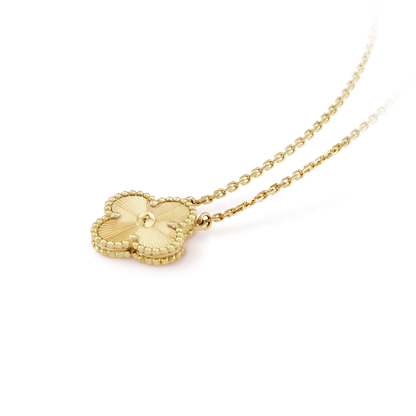 [Lunabriance]CLOVER 15MM LASER NECKLACE