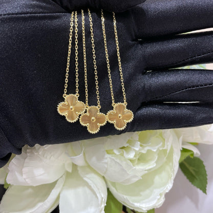 [Lunabriance]CLOVER 15MM LASER NECKLACE
