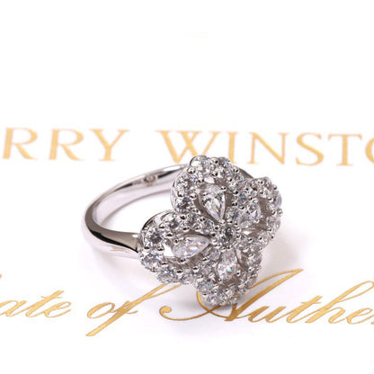 [Lunabriance]LOOP RING FULL MOTIF DIAMOND 16MM SILVE