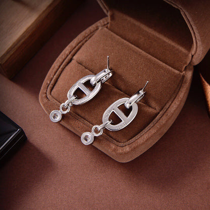 [Lunabriance]HM CHAINE DIAMOND EARRINGS