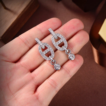 [Lunabriance]HM CHAINE DIAMOND EARRINGS