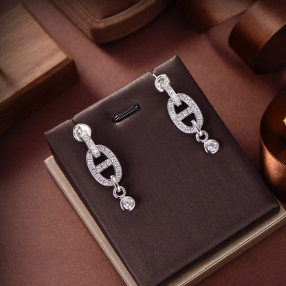 [Lunabriance]HM CHAINE DIAMOND EARRINGS