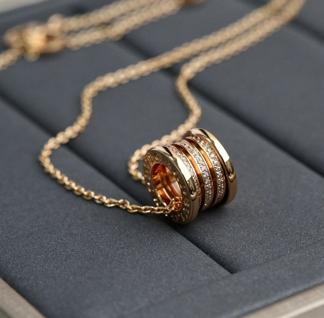 [Lunabriance]ZERO 1 PINK GOLD DIAMOND NECKLACE