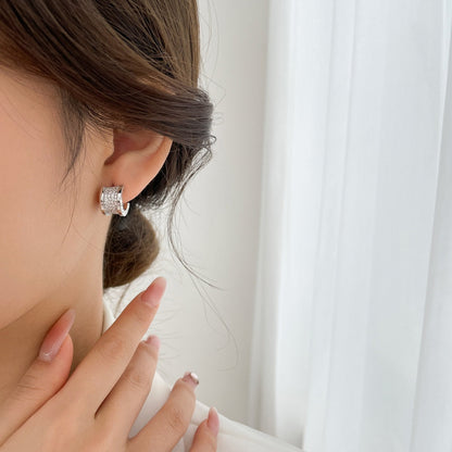 [Lunabriance]ZERO 1 DIAMOND PAVED EARRINGS
