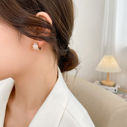 [Lunabriance]ZERO 1 DIAMOND PAVED EARRINGS
