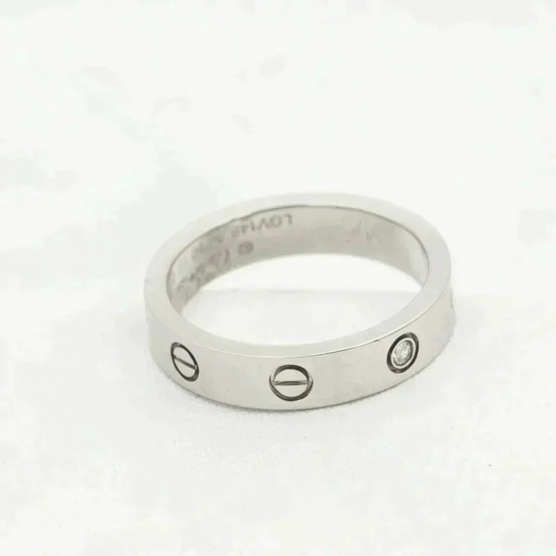 [Lunabriance]LOVE RING 4MM 1 DIAMOND SILVER