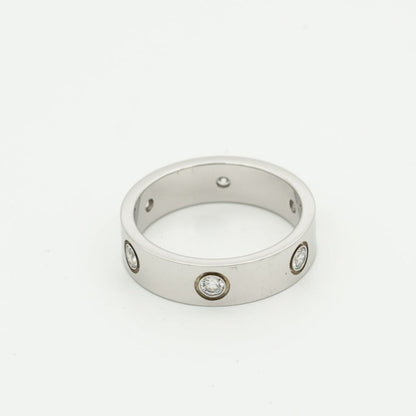 [Lunabriance]LOVE RING 5.5MM 6 DIAMONDS SILVER