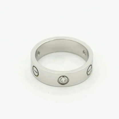[Lunabriance]LOVE RING 5.5MM 3 DIAMONDS SILVER