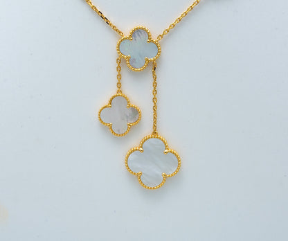 [Lunabriance]CLOVER MOTHER OF PEARL NECKLACE 6 MOTIF