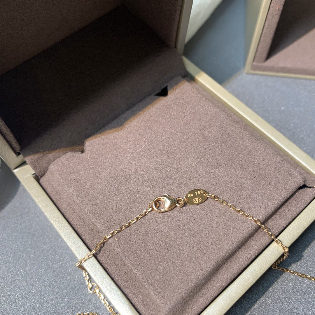 [Lunabriance]JEUX DE PINK GOLD DIAMOND NECKLACE