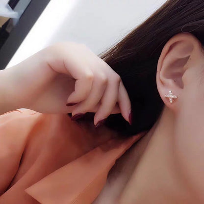 [Lunabriance]JEUX DE GOLD DIAMOND EARRINGS