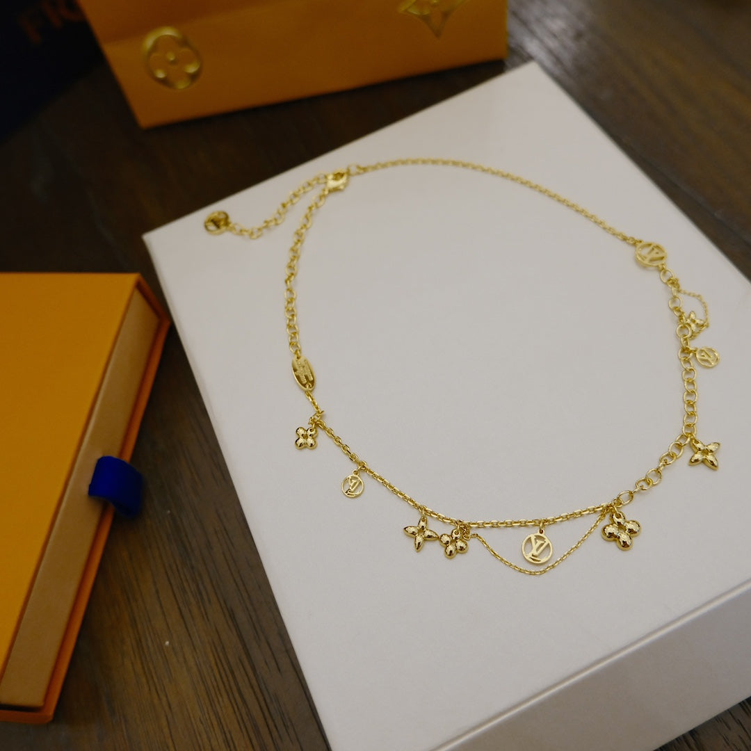 [Lunabriance]BLOOMING SUPPLE NECKLACE BRASS