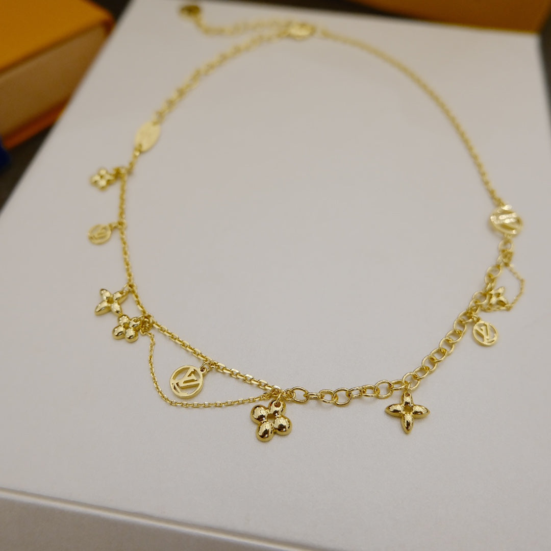 [Lunabriance]BLOOMING SUPPLE NECKLACE BRASS