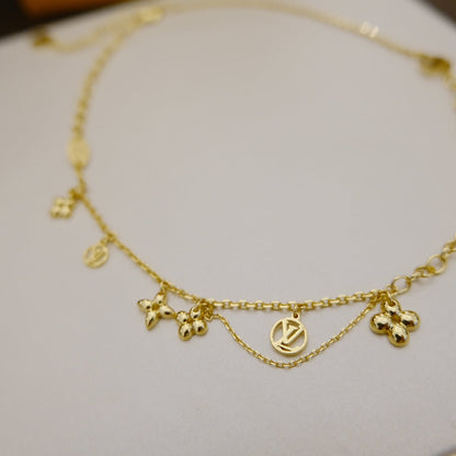 [Lunabriance]BLOOMING SUPPLE NECKLACE BRASS