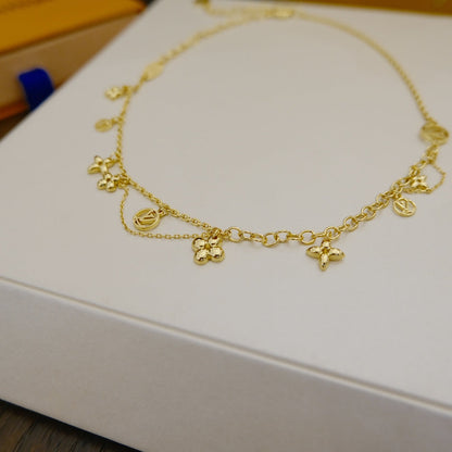 [Lunabriance]BLOOMING SUPPLE NECKLACE BRASS