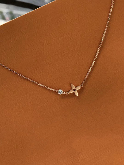 [Lunabriance]BLOSSOM PENDANT PINK GOLD AND DIAMOND