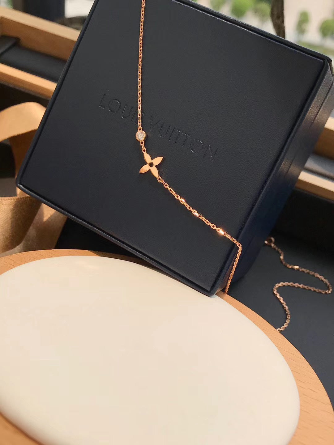 [Lunabriance]BLOSSOM PENDANT PINK GOLD AND DIAMOND