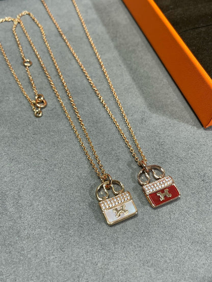 [Lunabriance]H CIRCE MOISSANITE PENDANT NECKLACE GOLD